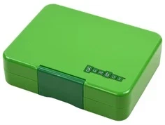 Yumbox Snack bento madkasse grøn/dinosaur med 3 rum